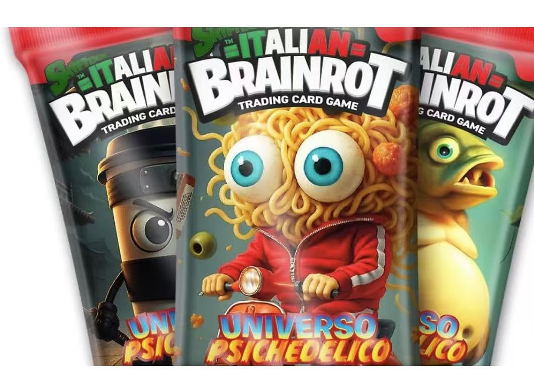 Generico Brainrot-carte Scatola Box 12 bustine Skifidol Italian Brainrot mix Psichedelico - Trading Card Game - Gioco di carte collezionabile.