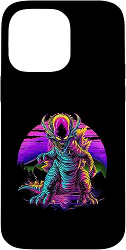 Miniatura 20 de iPhone 14 Retro Funny streetwear Synthwave 80s 90s spacezilla alien Case