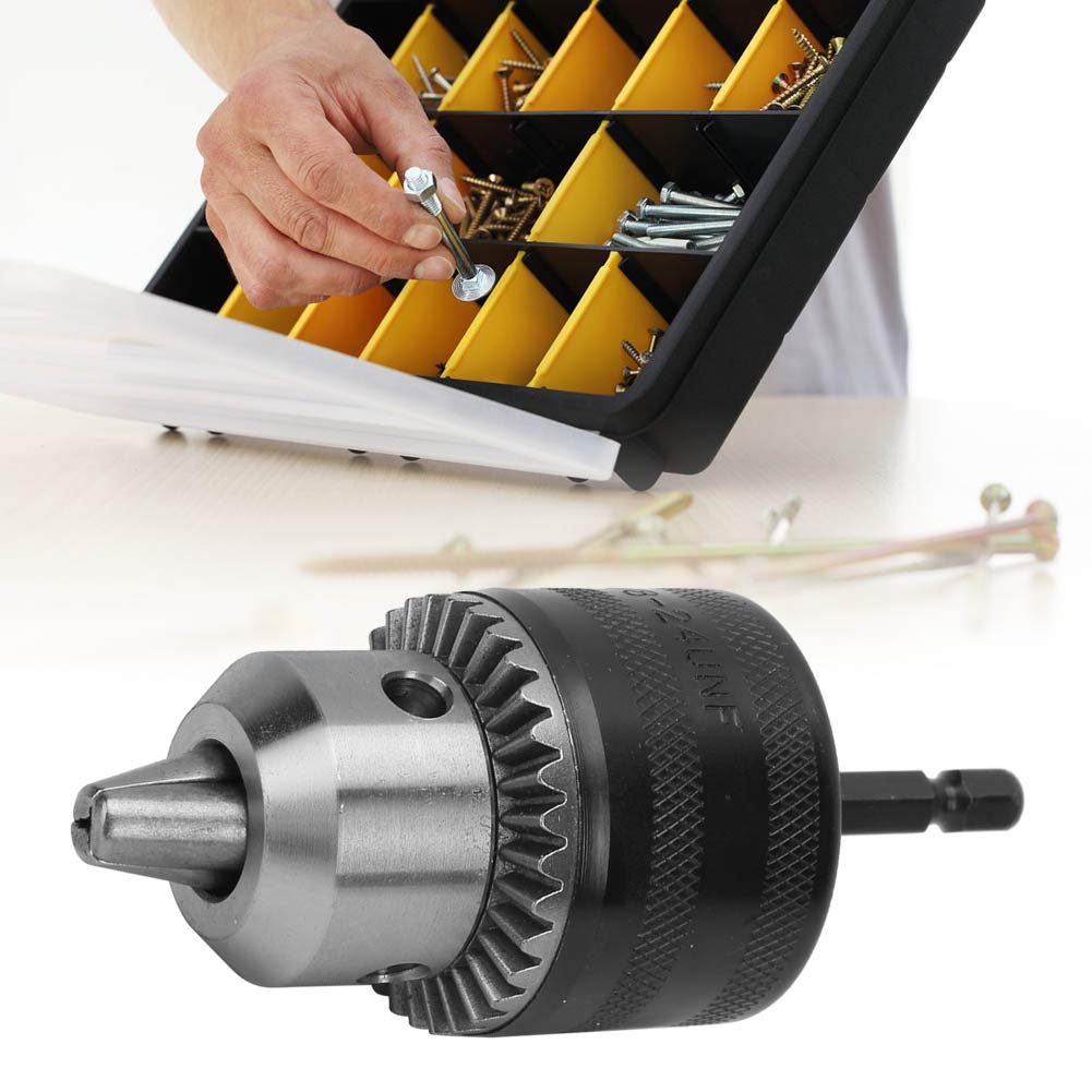 Mandrino Per Trapano 1,5-13 Mm Con Chiave - 3/8-24UNF, Acciaio Inossidabile - Foto 3