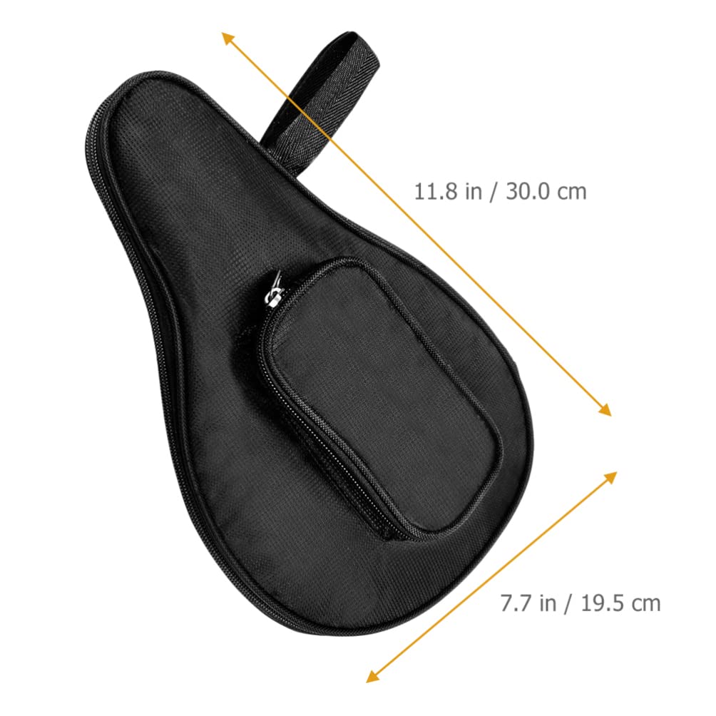 BESPORTBLE Borsa Porta Racchetta da Ping Pong Nera per Viaggio | Oxford Cloth, Mini Design Leggero, Protegge la Racchetta, Organizzazione Pratica per Spostamenti