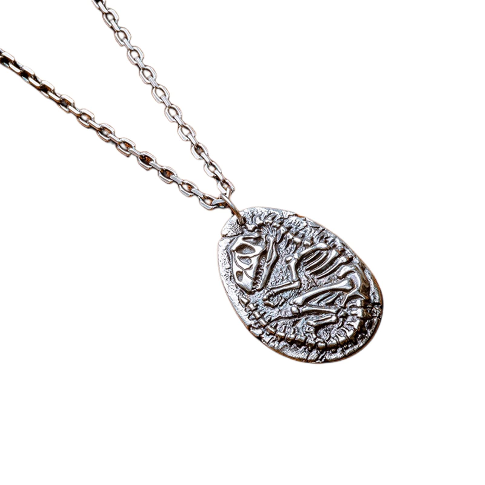 Pendentif de dinosaure cadeau original collier hommes argent S925