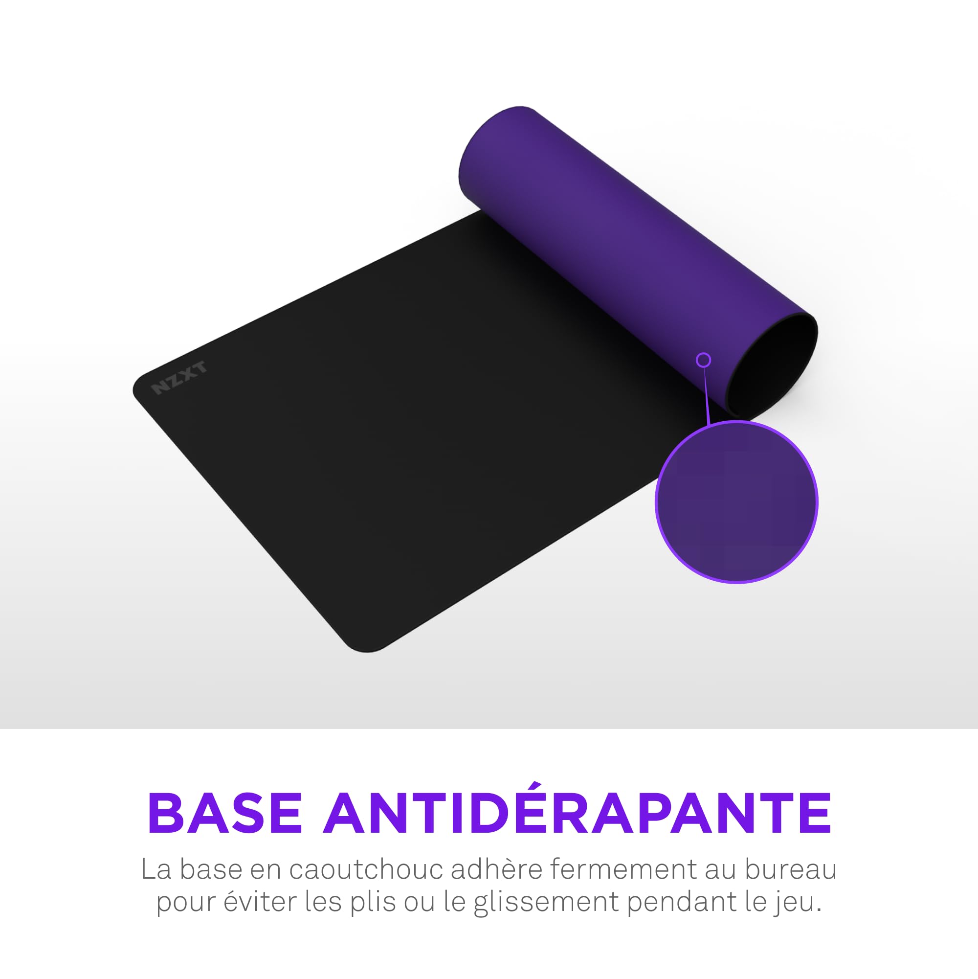 NZXT Zone – Tapis de Souris Gaming XXL – Surface en Tissu Micro-tissé – Vitesse et contrôle équilibrés pour Tous Les Styles de Jeu – Base Anti-dérapante, Bords renforcés – Noir