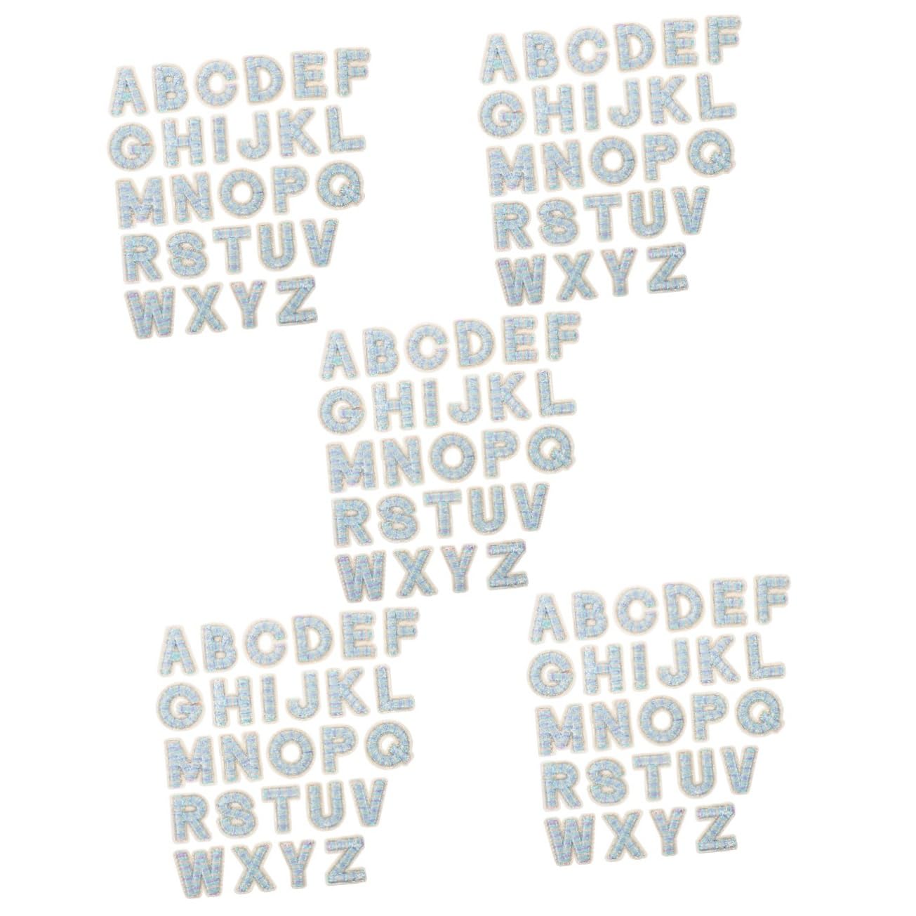 VILLCASE 130 Piezas etiqueta tela con letras chaqueta ropa personalizada bordados tela para ropa carta Insignia bordado pegatinas Accesorios