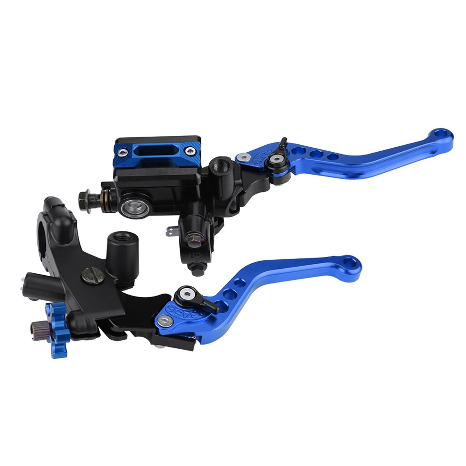 Leviers de réservoir de maître cylindre d'embrayage de frein de moto 1 paire 7/8 Inch(22mm) universel pour accessoire de voiture(Bleu) , Freins , Tambours de frein et accessoires
