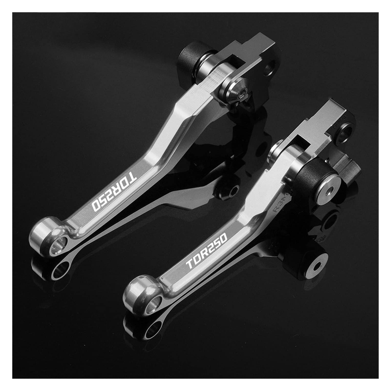 VTAIEX Motorbike Accessories Motocross Accessories CNC Brake Clutch Levers Dirt Bike Pivot Handle Lever for Y-AMAHA TDR250 TDR 250 1988 1989 1990(Grey)