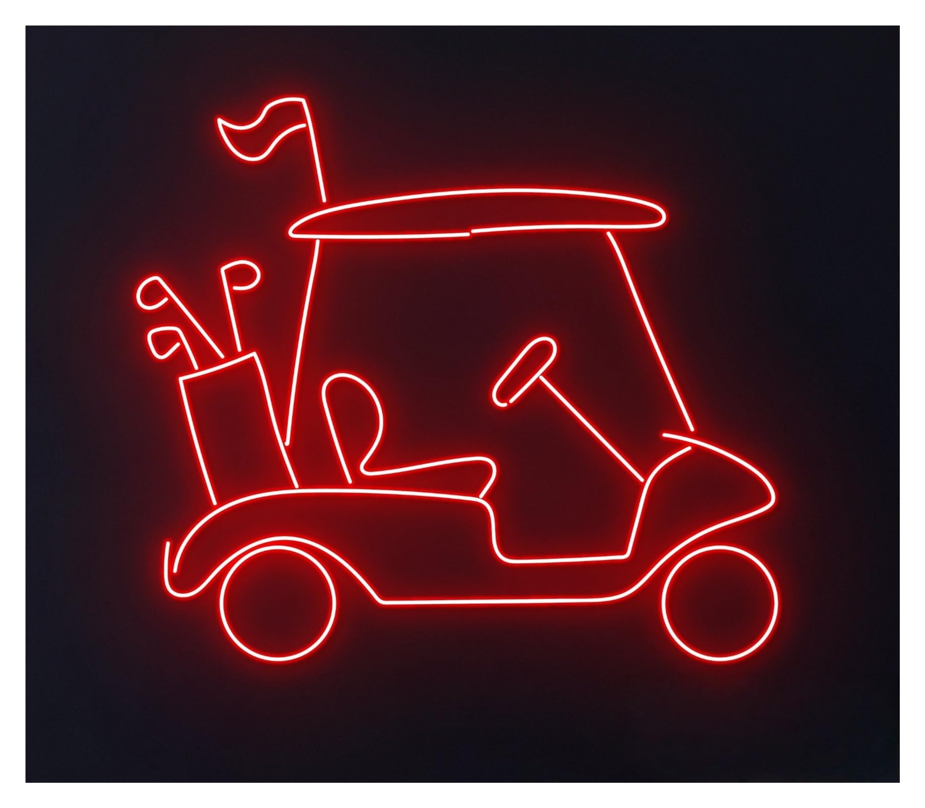 RONGCH Hanging Art Neon Signs Cart Neon Sign Golfer Golfing Caddy Sport Club Room Player Wall Decor 50cm