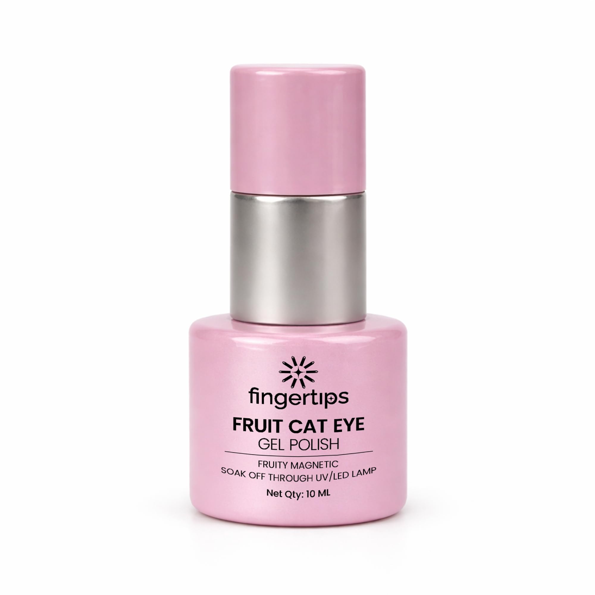 Fingertips Fruit Cat Eye Gel Nail Polish 10ml | Shade 03 - Petal Cherry Magnetic Nail Polish | 3D Cat Eye Effect | Long Lasting UV LED Gel | High Shine Nail Art Gel for Salon & Home Use-image-46