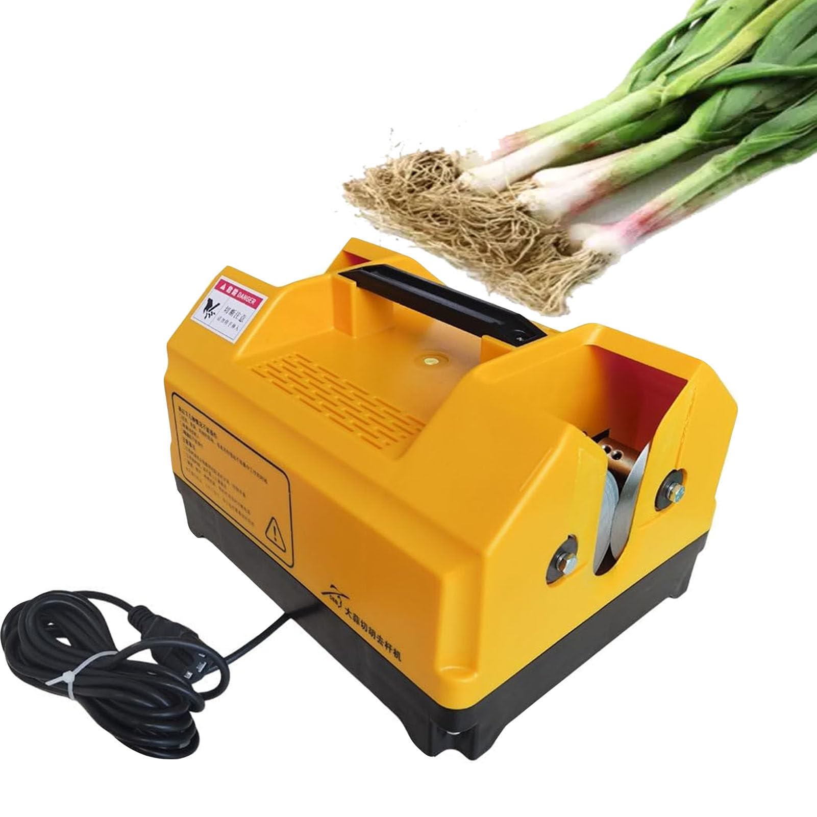 BOOZXCV Electric Garlic Root Stem, Garlic Root, Double Garlic Top Tails Remover Machine, Cut Beard and Roots