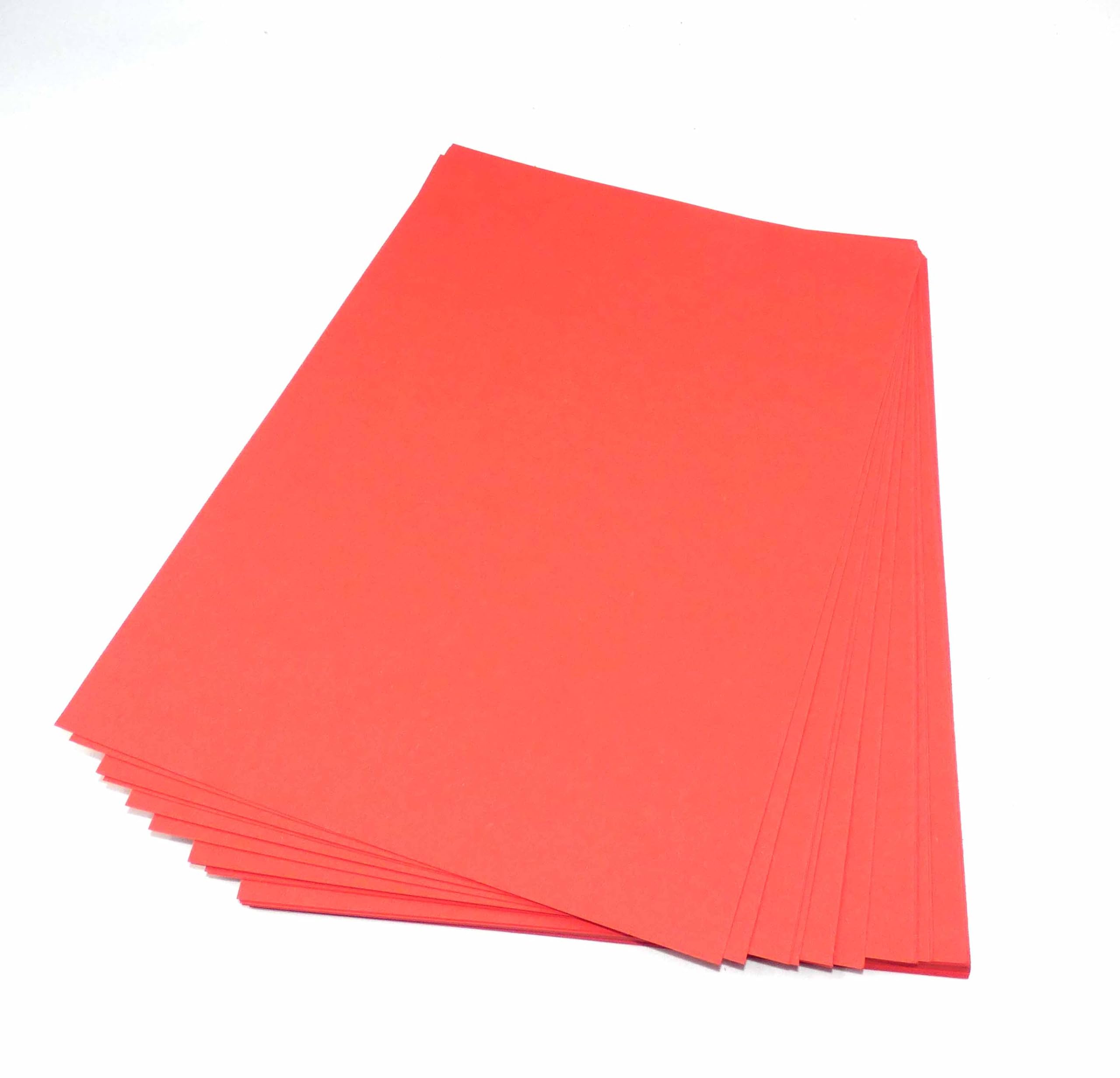 Sixstore A4 Coloured Paper, Card 50 Sheets Assorted Colours, Real 200GSM, Crafting and Decoratin, Art Paper (297 x 210mm) (Red) - Image 2