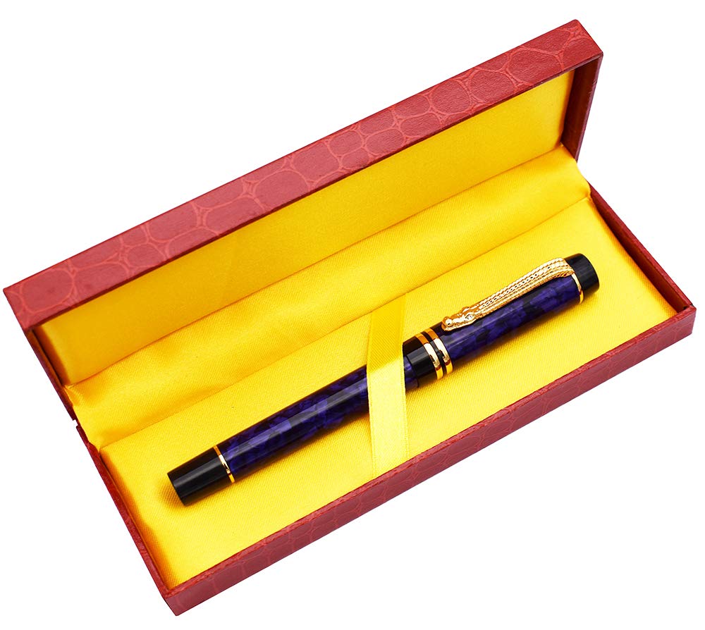 Amazon | Crocodile 806 ブルーマーブル セルロイド万年筆ケースセット