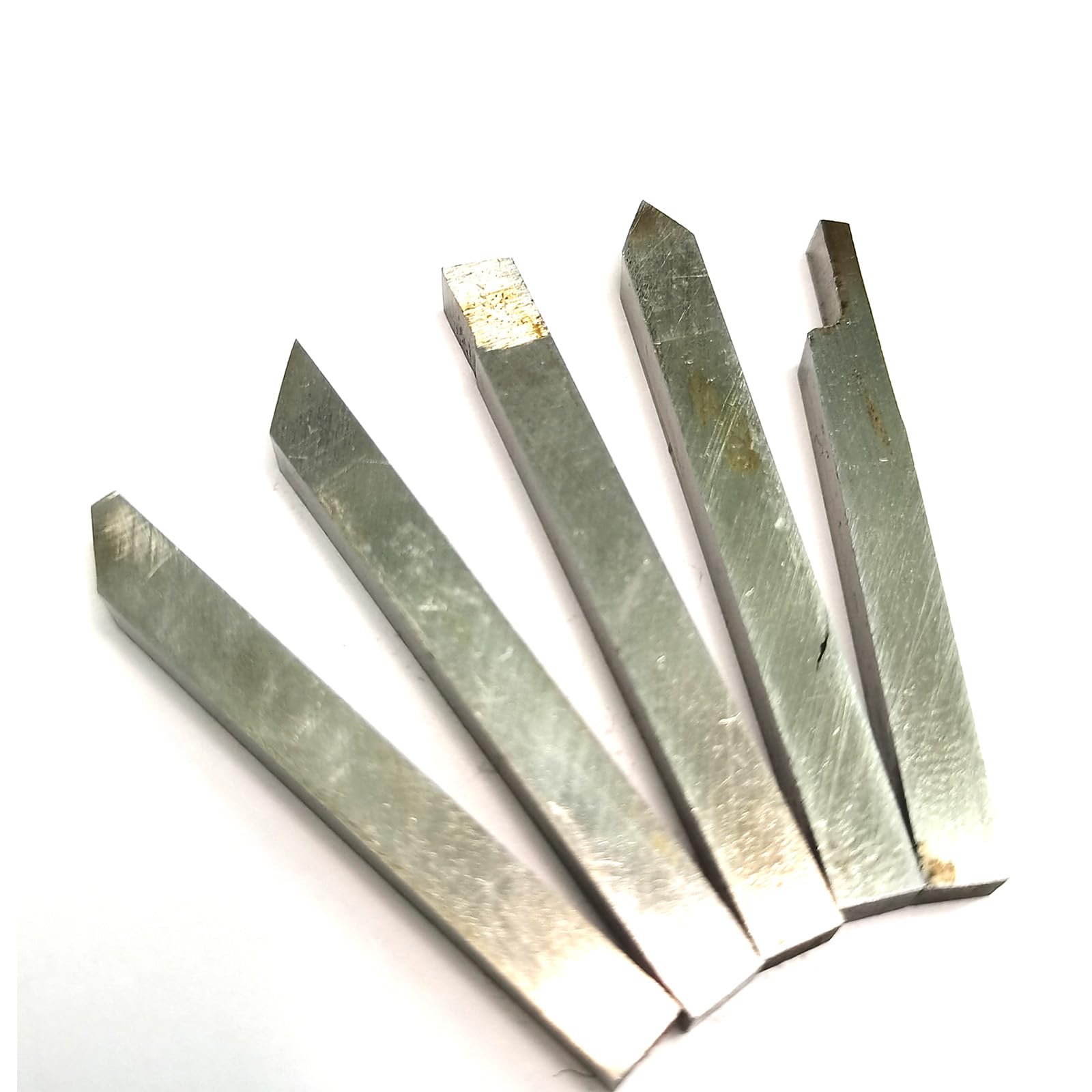 5 Pcs 4x4mm Carbide Tipped Lathe Metal Cutter Bit Cutting Tool Set Turning Boring Cutters Accessories for Mini Miniature Metal Lathe