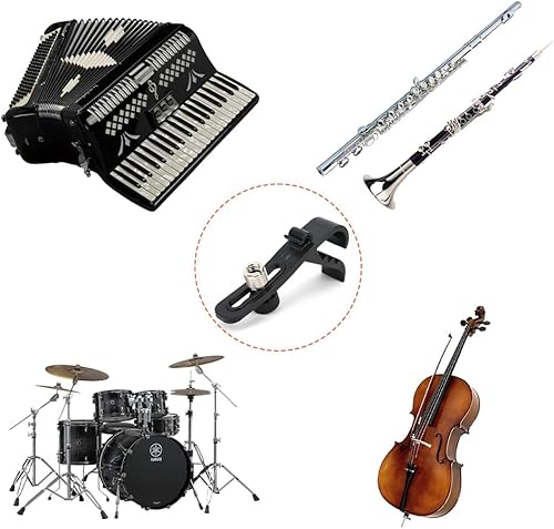 Miniatura 4 de Clip de micrófono de tambor, 4 piezas a prueba de golpes, clips de micrófono de sujeción para micrófono, soporte de montaje de abrazadera de micro