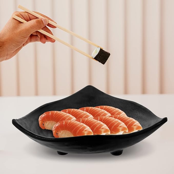 Plato triangular de melamina para sushi 17.5 cm SHERCHPRY miniatura 4