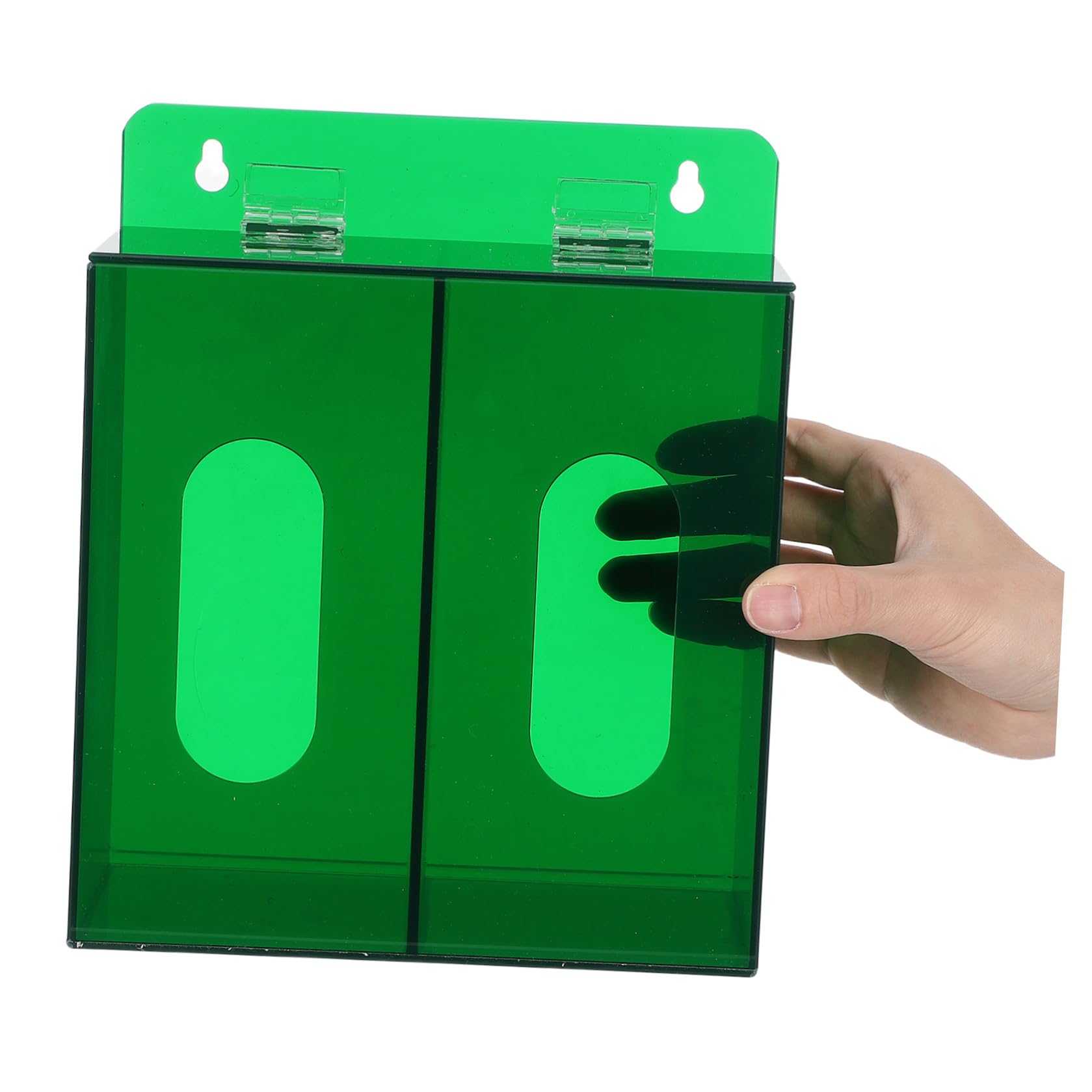 Zerodeko Porta Mascherine in Acrilico con Supporto per Guanti Contenitore Salvaspazio e Resistente per Organizzazione Efficiente da Muro