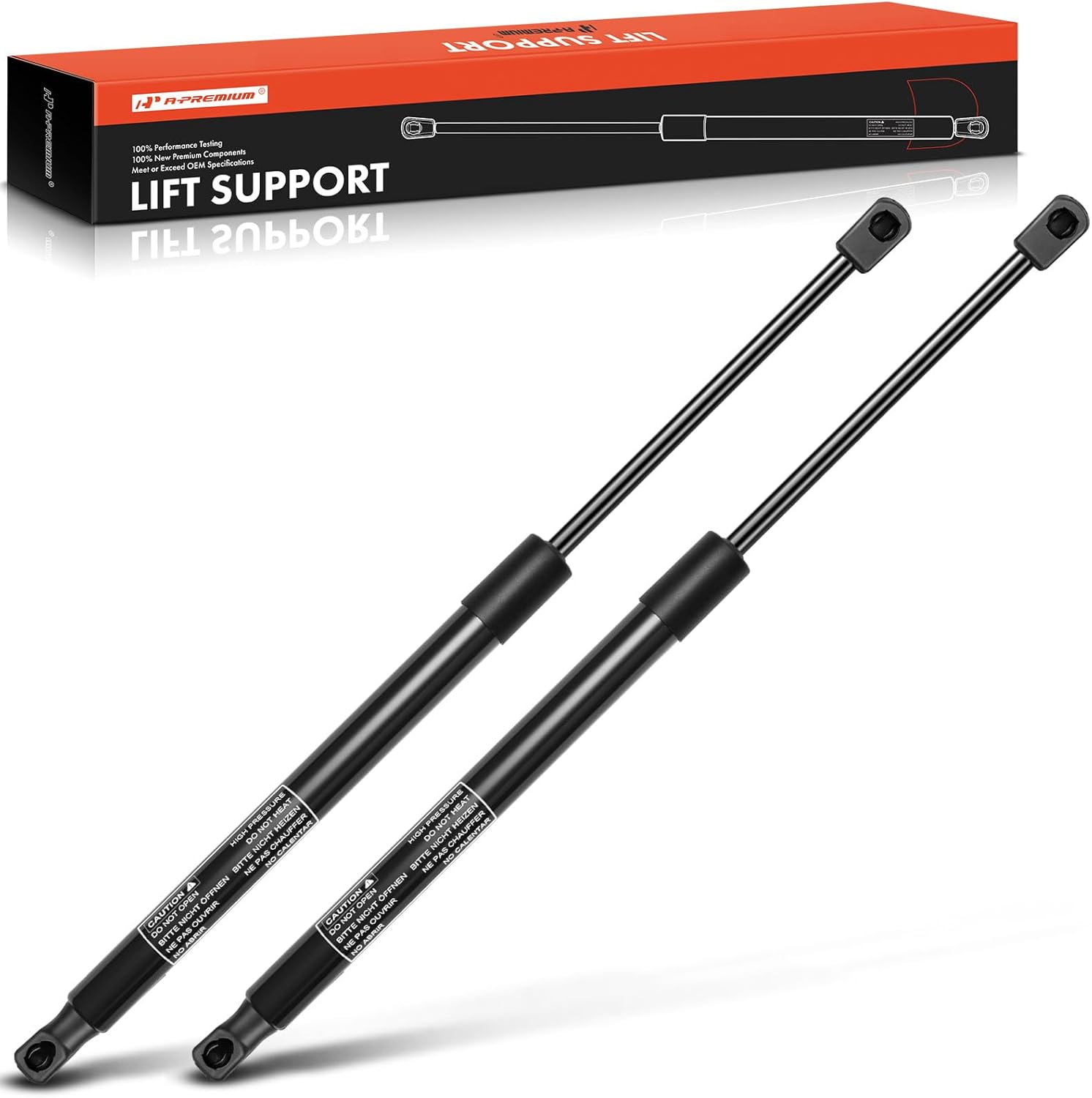 A-Premium Rear Tailgate Lift Supports Shock Struts Compatible with Select Buick, Chevy, Oldsmobile and Pontiac Models - Century 1984-1996, Celebrity 1984-1990, Cutlass Ciera, Cutlass Cruiser, 6000