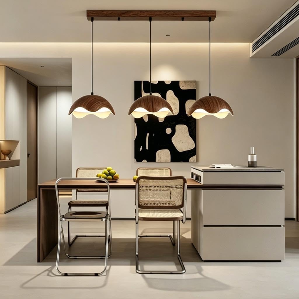 Lampadario a LED in stile francese Lampada a sospensione a forma di noce di cocco Lampada a soffitto vintage Struttura in ferro battuto Altezza regolabile per Sala da pranzo Bancone bar