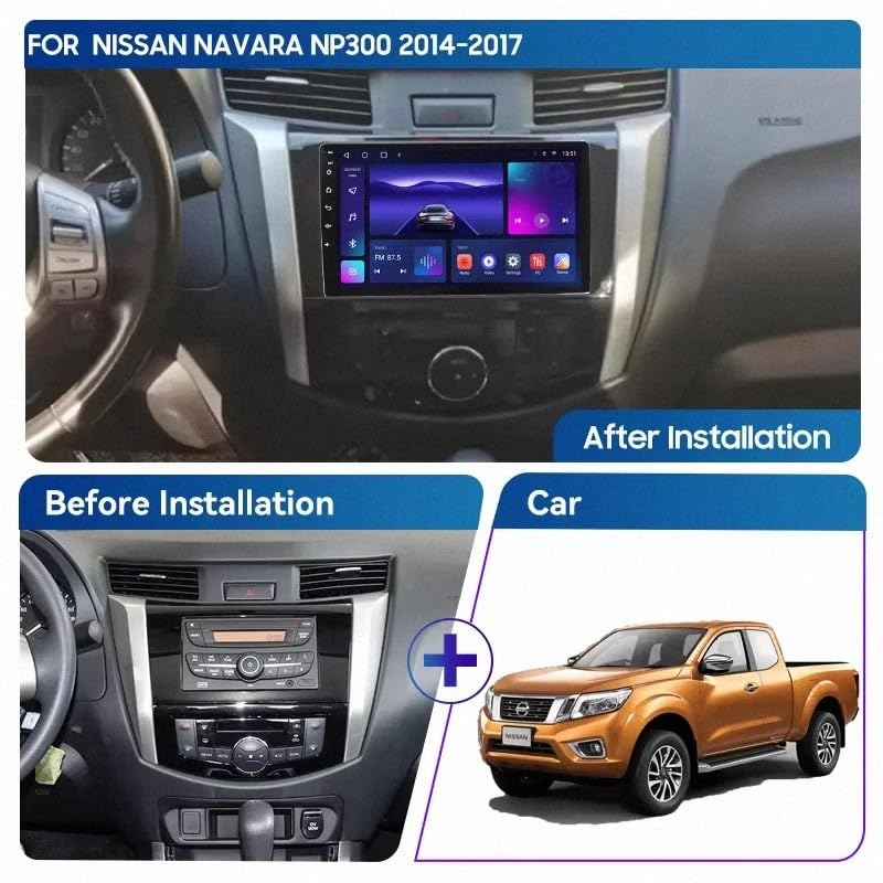 Pantalla de coche Android Auto inalámbricos para Nissan Navara 2014-2017 2
