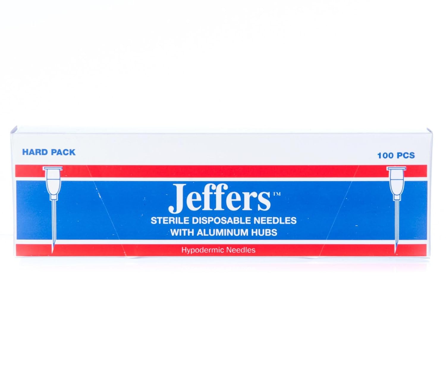 Jeffers Sterile Disposable Needles W/Aluminum Hub, 20ga x 1" - Pack of 100 Stainless Steel Needles for Luer Lock or Luer Slip Syringes, Veterinary, Livestock, Pet, Cattle, Equine, Craft Supplies