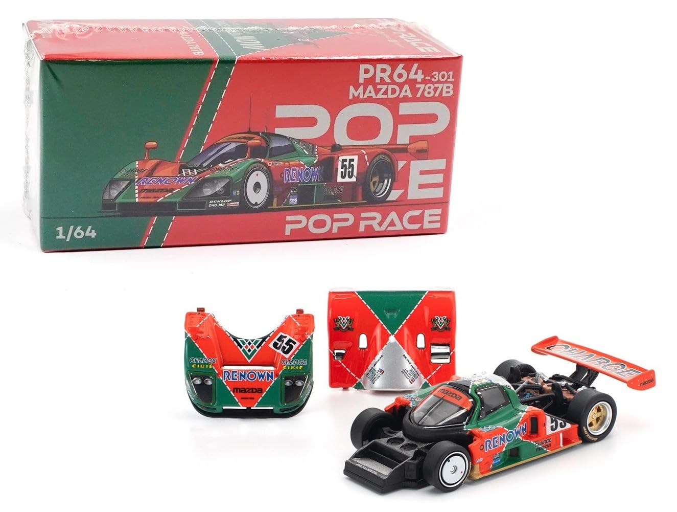 Diecast Collectibles Model Car Compatible with Pop Race 1:64 Mazda