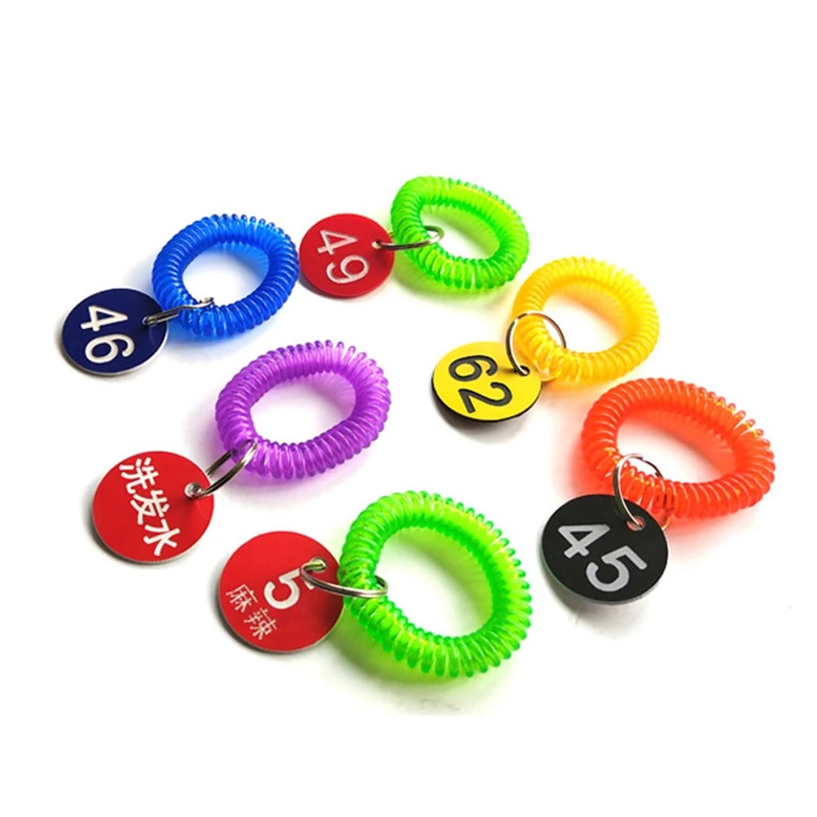 Lot de 100 étiquettes d'identification numériques en plastique de 1 à 100 étiquettes numériques pour décoration de supermarché, restaurant, boîte aux lettres, salle de sport, école