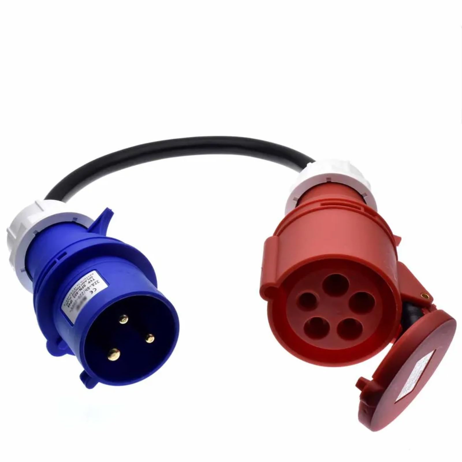 32A 3 fases 11kw adaptador CEE socket rojo | 32A 332P6-532C6