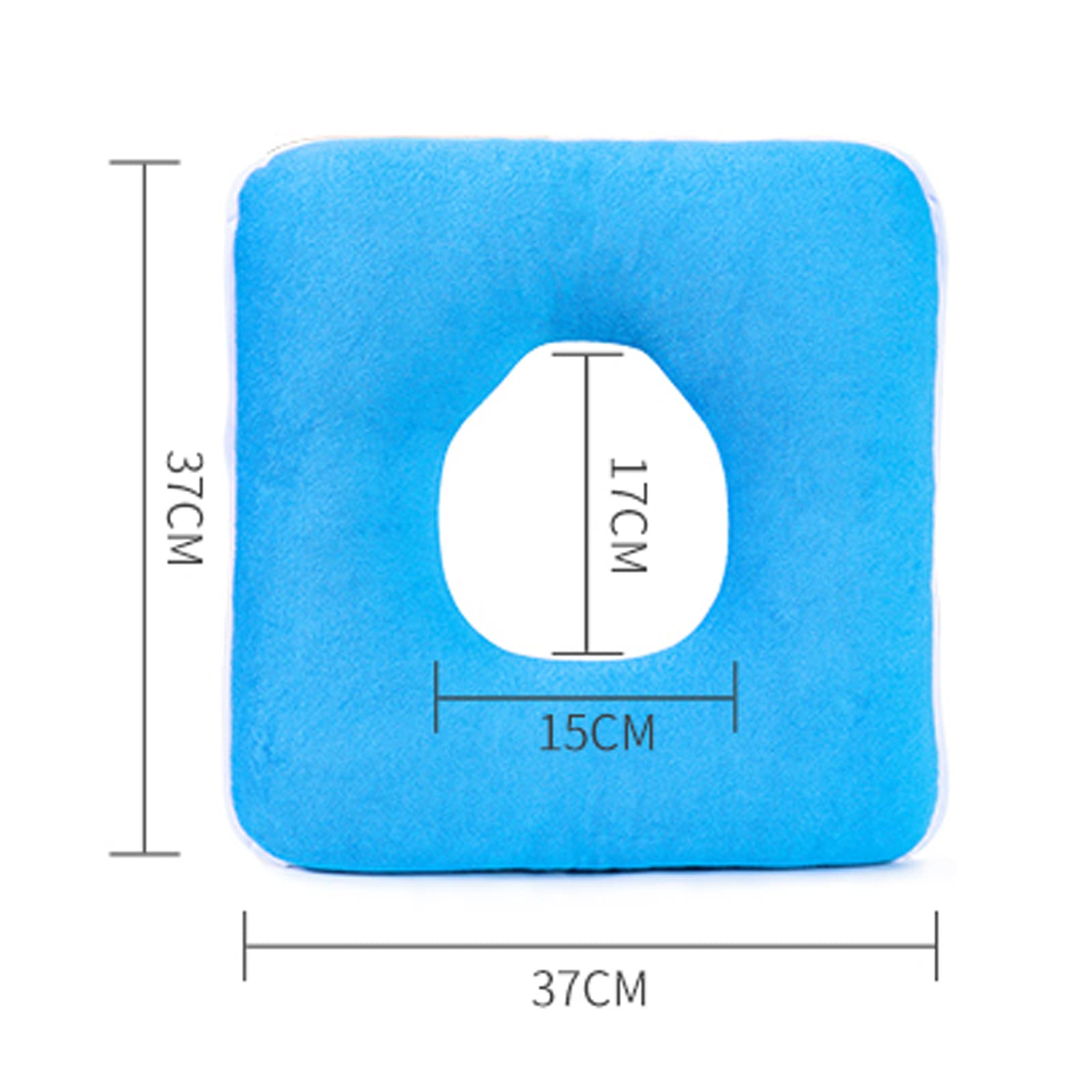 Cojín antiescaras para Silla de Ruedas para aliviar la presión del Paciente postrado en Cama, Almohadilla de Dona para aliviar la presión de Las hemorroides, llagas en la Cama, Gris (Azul) (Gris