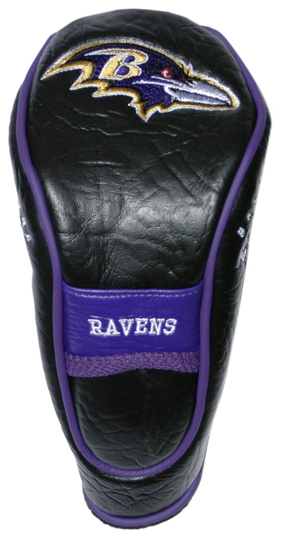 Team Golf NFL Baltimore Ravens Hybrid Head Cover Hybrid Golf Club Headcover, Hook-and-Loop Closure, Velour lined for Extra Club Protection