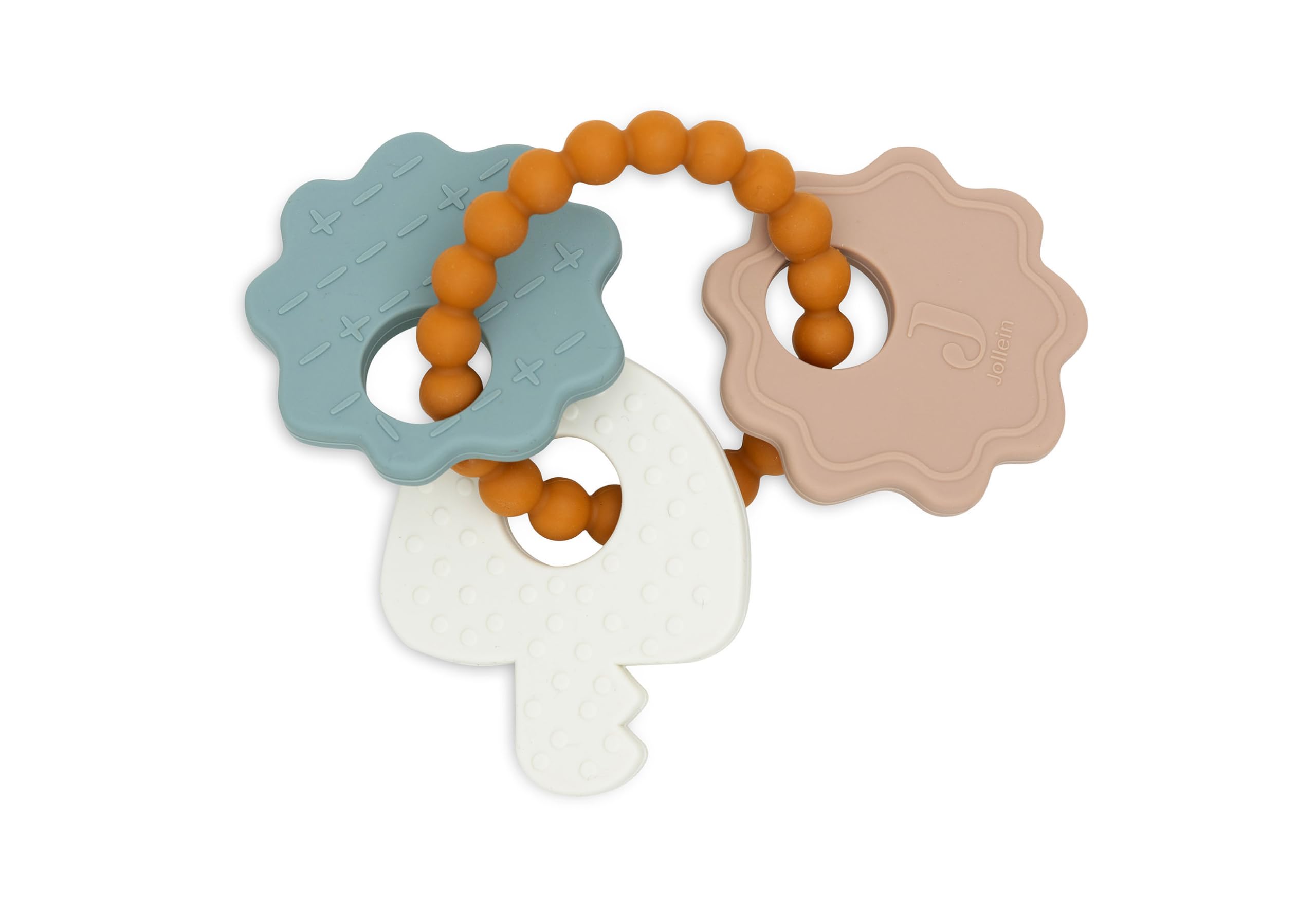 Jollein Porte-​clés de dentition pour bébé - Lovely Birds - 100% silicone - Aide à la dentition - Jouet pour bébé