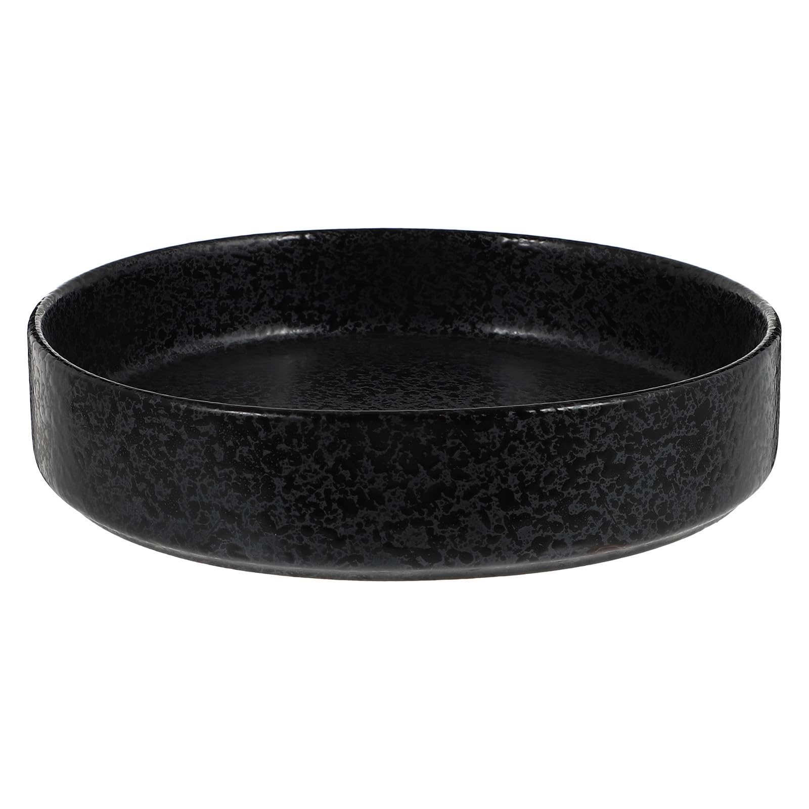 Keramik Blumentopf Untersetzer 20cm Pflanzgefäß in Schwarz Robust und Dekorativ für Balkon und Wohndeko
