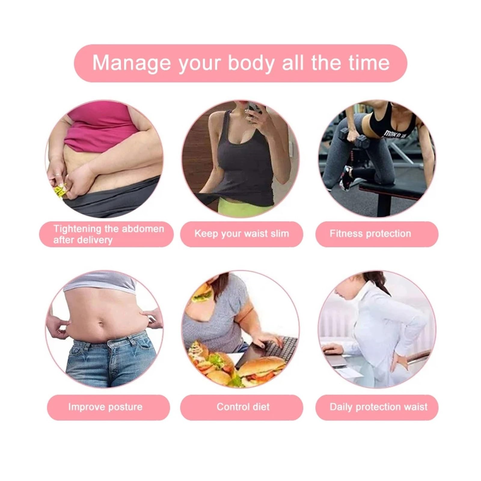 Body Modellante per la Vita da Donna, Contenitivo Post-Parto, Contenitivo per la Pancia, con Reggiseno per Donna (Viola XL)