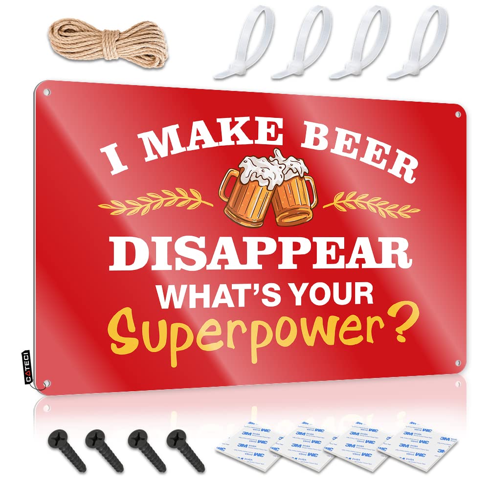 Poster Sarcastic Print Home Decor - I Make Beer Disappear Wedding Gift Rustic Style Artwork For Mancave(20X30CM)