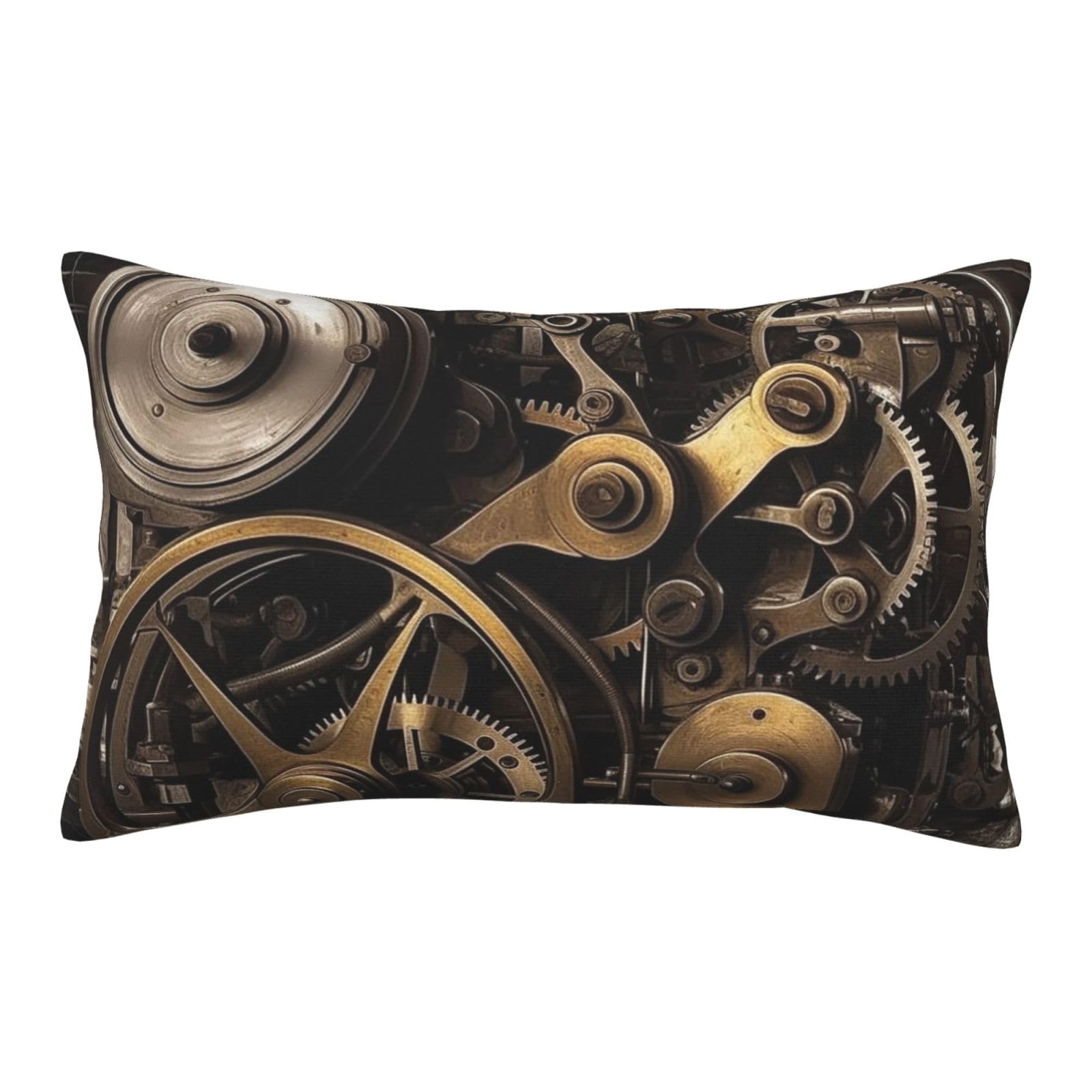 Velvet Pillowcases 16"x24" Ultra Soft Breathable Pillow Cases, Luxury Fuzzy Throw Pillow Covers with Zipper, Steam Machinery Pillow Shams All Seasons Decorative Cushion Cases for Couch