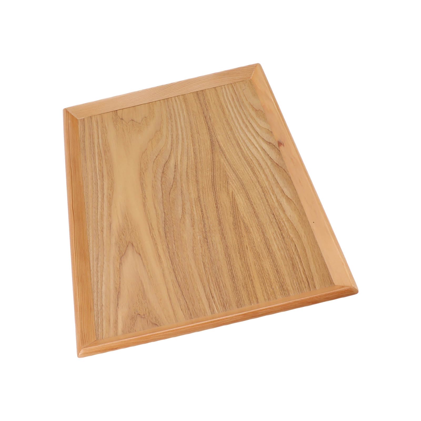 Vassoio rettangolare in legno Vassoio da portata multifunzionale spesso e durevole per cibo Pizza Raccolta di frutta Picnic all'aperto domestica Ufficio Legno composito 21,2 once (40*30,5 cm)