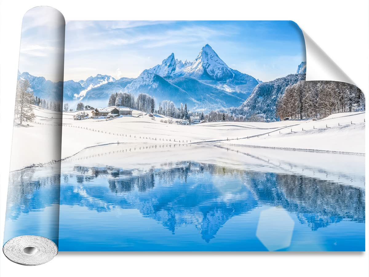 Stickers Muraux Alpes d'hiver Papier Peint Tulup 250x104cm Décoration Maison