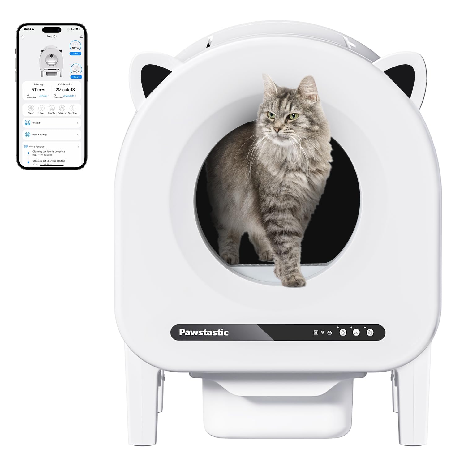 BEAUTIFUL HYDRATION Automatic Cat Litter Box, 68L Large Capacity Self Cleaning Litter Box