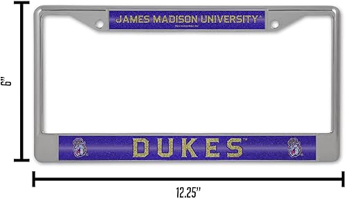 Miniatura 164 de Rico Industries NCAA 12 x 6 pulgadas, accesorio de automóvil cromado plateado brillante para automóvil/camión/SUV