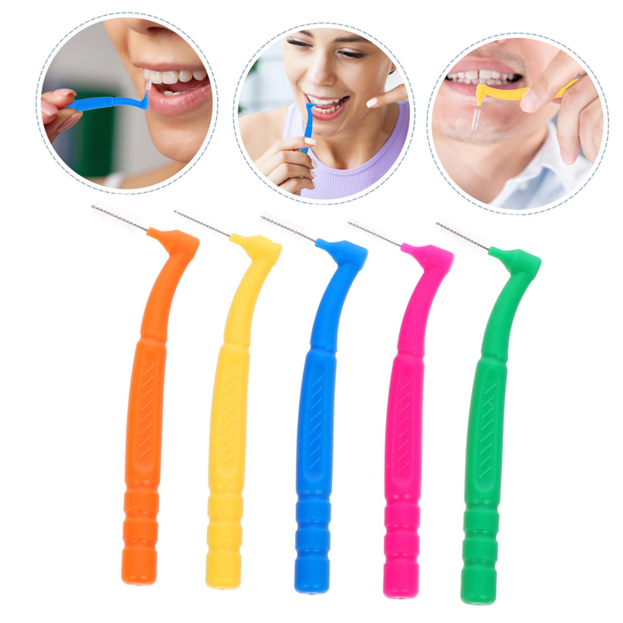 5 Series Cepillo Limpiador Interdental Cepillo Limpiador Interdental Oral Diente Portátil Alcance s De Multipack Viaje Delgado De 30 piezas x 5