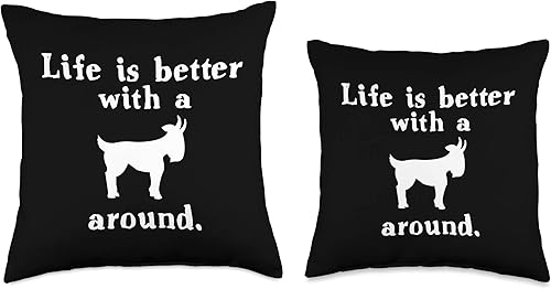 Vista 3 de Cool Funny Goat Country Life Music Farmer Designs Life Is Better With A Goat Farmers Country Fans - Almohada de regalo, 16.0 x 16.0 in, multicolor