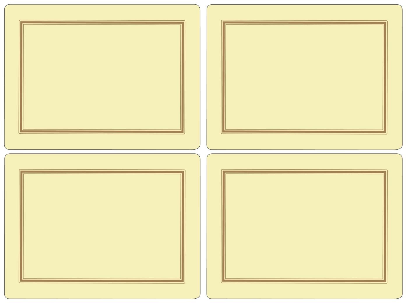 Pimpernel Classic Cream Placemats Set of 4 And 4 Coasters