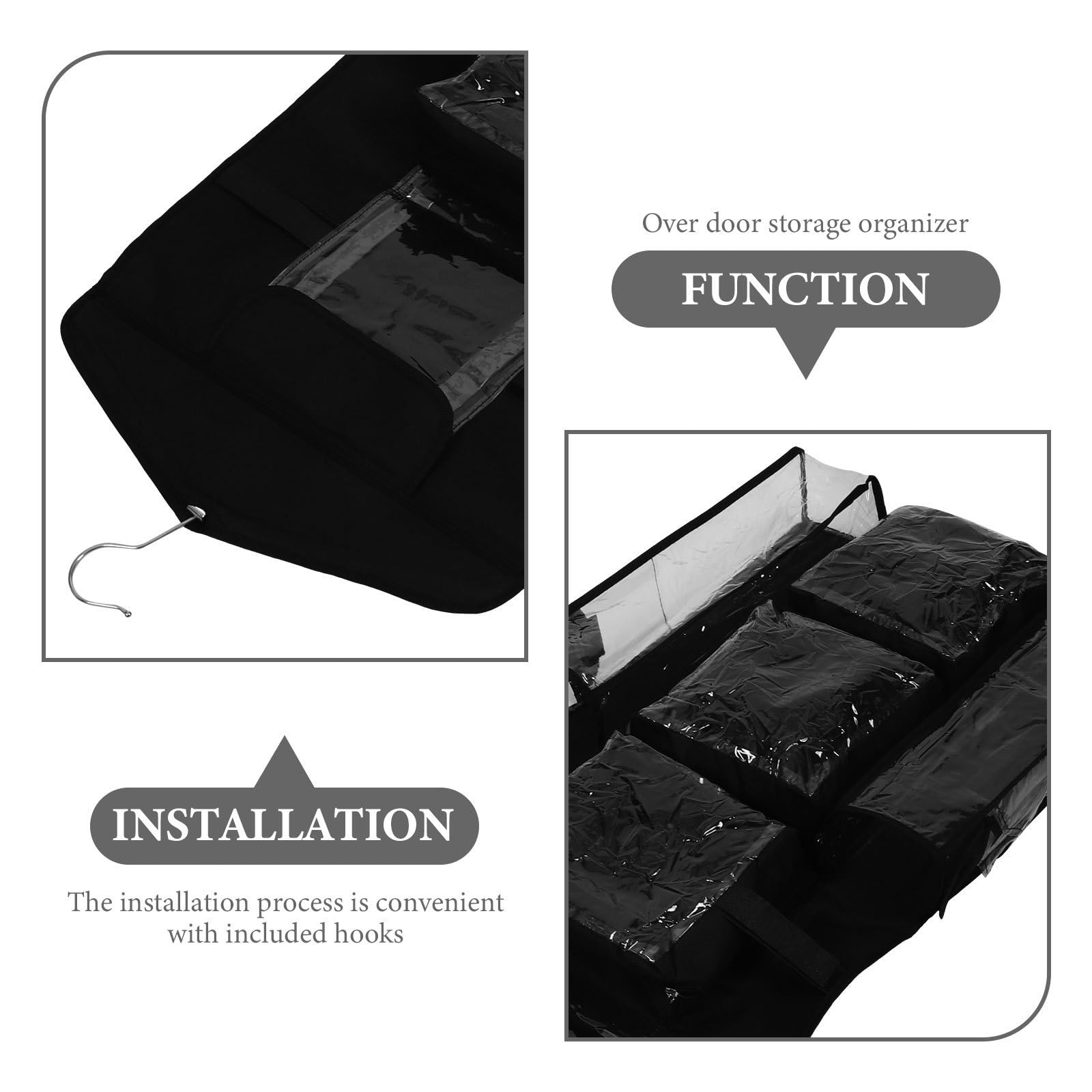Geschenkpapier Organizer zum Aufhängen mit Mehreren Fächern aus Polyester und Kunststoff Einfache Reinigung Inklusive Haken für Schlafzimmer oder Tür