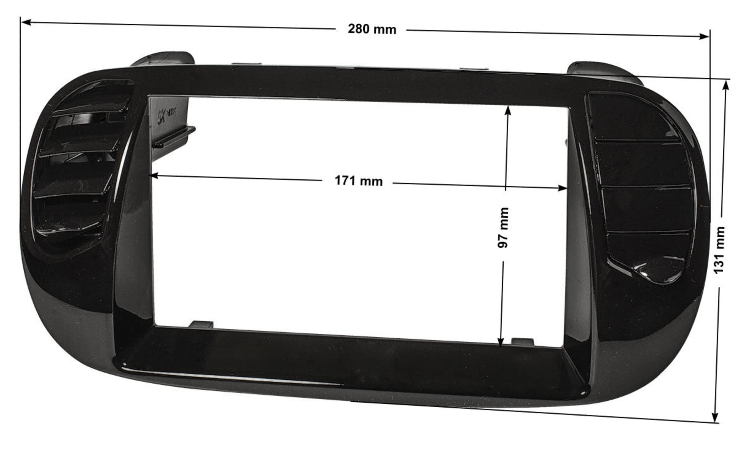 Kit Montaggio Autoradio Per Fiat 500 2007-2015 - Mascherina 2 DIN E Accessori - Foto 7