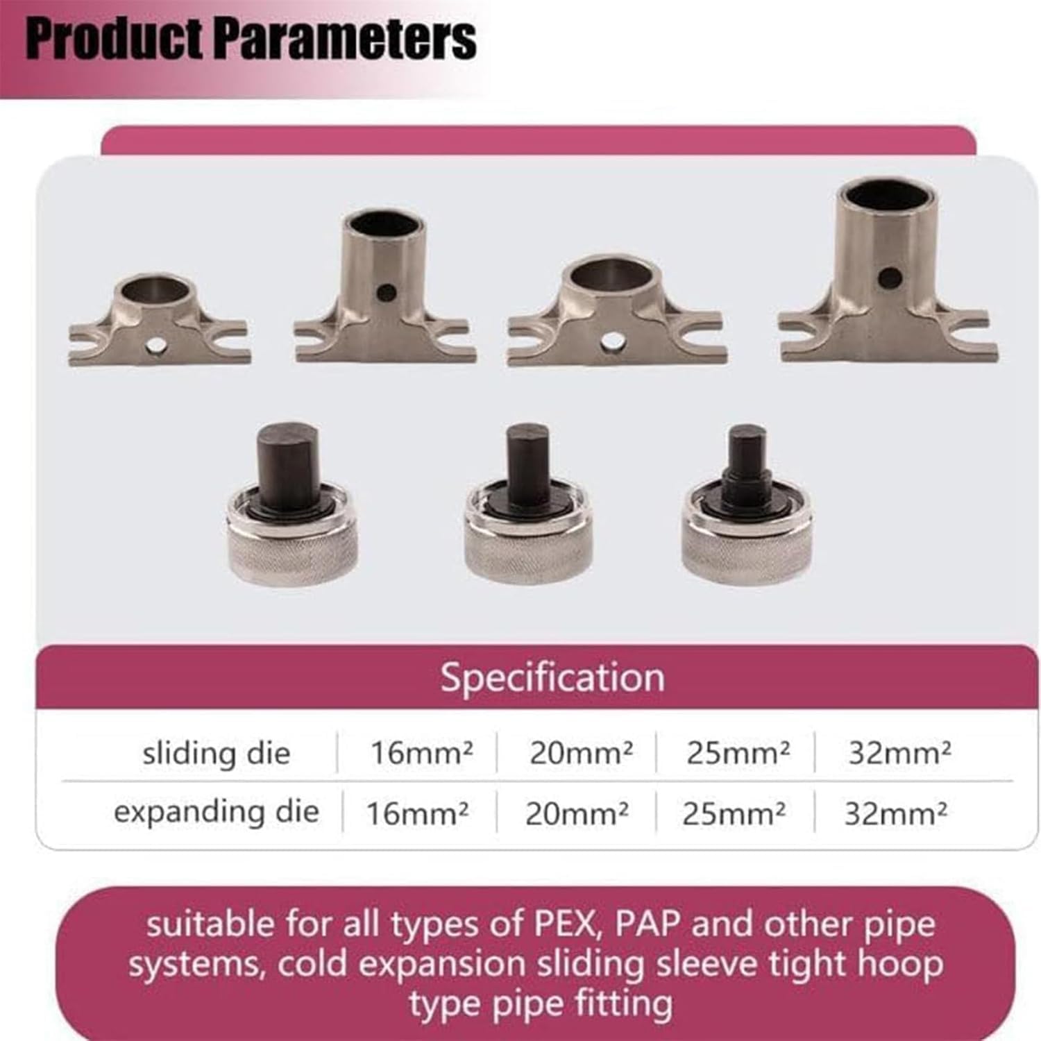 Herramienta eléctrica de expansión PEX, expansor de tuberías PEX, abrazadera para tuberías, engarzador, herramienta de prensado y expansión de tuberías de fontanería, abrazadera PEX para sistemas