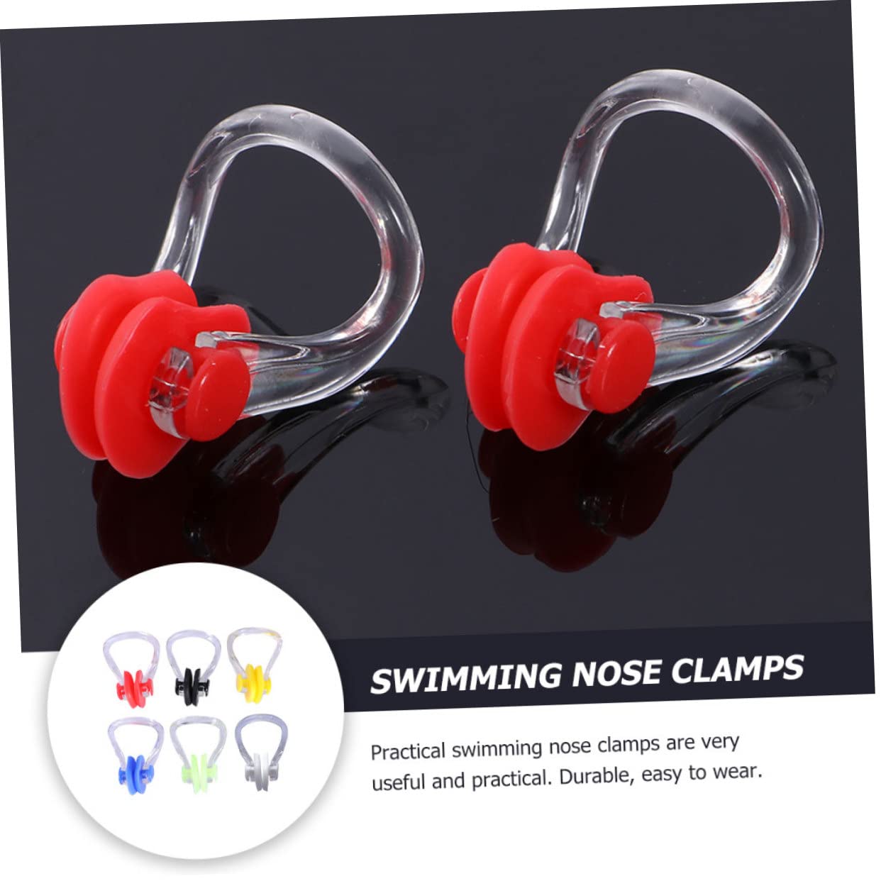 Sosoport 100 STK Schwimmender Silikon-Nasenclip Tauchzubehör unsichtbare Nasenstöpsel zum Schwimmen Schwimmzubehör Nasenschutz wasserdicht Nasenklammer Schutzclip w30