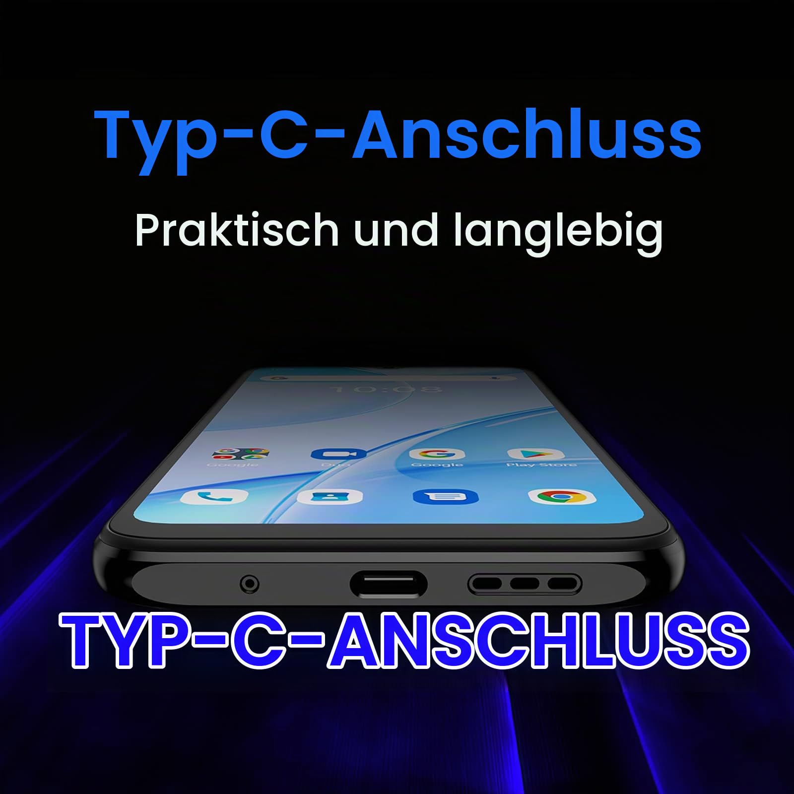 UMIDIGI Power 5S Smartphone Ohne Vertrag Günstig, 6150mAh Akku Handy Günstig, 6.53" HD+ Display, 4GB+32GB, 16MP Kamera, 4G Dual SIM, 3-Kartenfächer, OTG, GPS, Face Unlock, entsperrt (Schwarz)