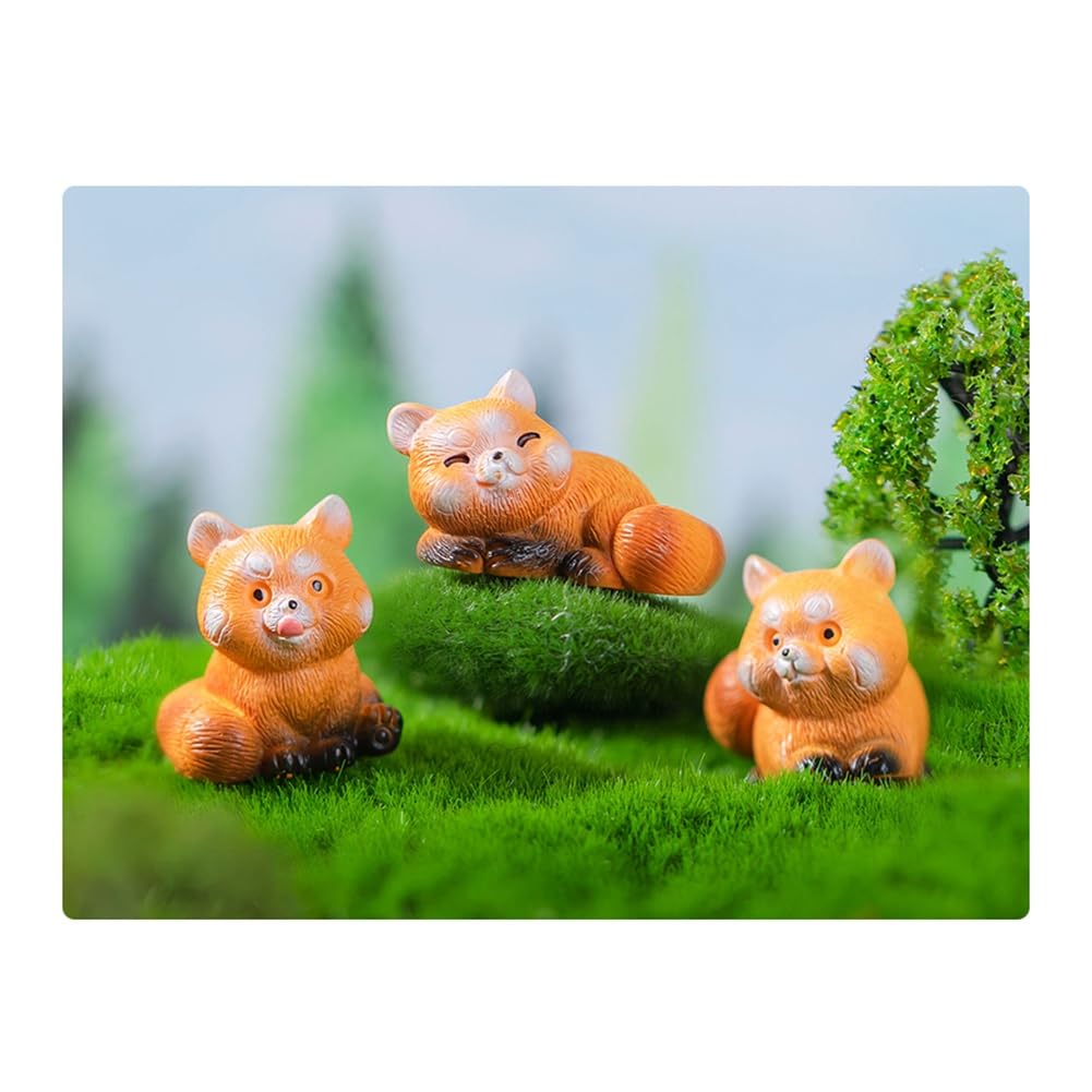 Aetherion Miniature Small Figurines 1 Inch Cartoon Mini Red Panda Figures Set Cute Resin Animal Cake Toppers Easy to Use - Image 2