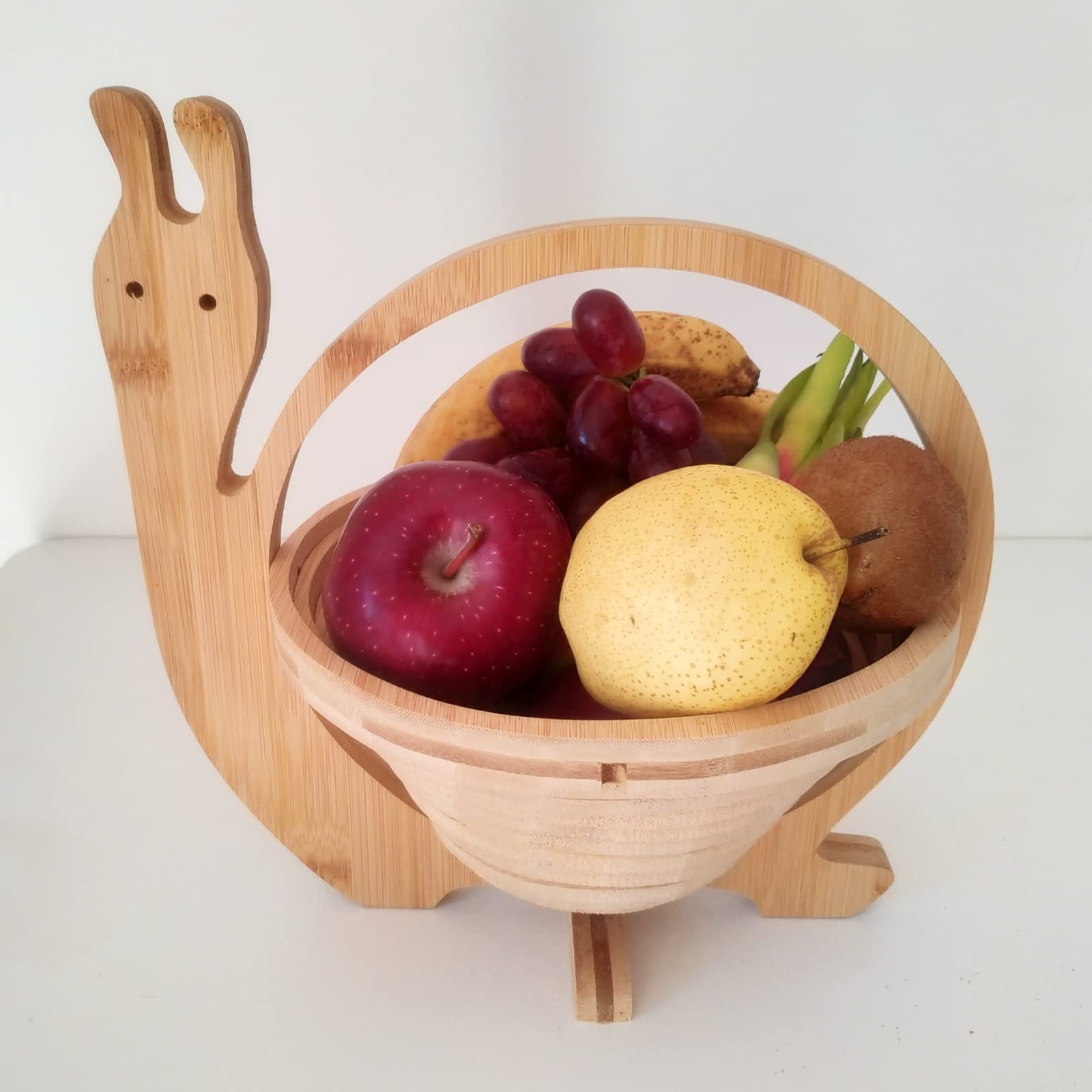 Faltbarer Obstkorb, Getrocknete Obst Geschenkkorb, Bambus Obstschale  Holzkorb, Obst und Nuss Geschenkkrbe, Faltbare Holz Obstschale  (Schneckenfrmiger Obstkorb) : Amazon.de: Kche, Haushalt & Wohnen