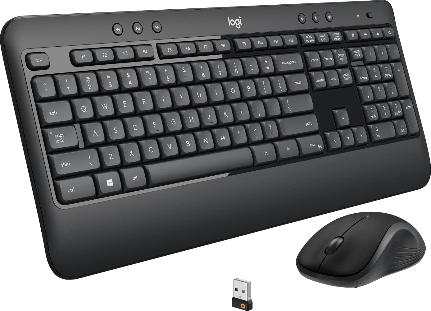 – Logitech MK540 Full-Size Advanced Wireless Scissor Keyboard & Mouse Bundle Black