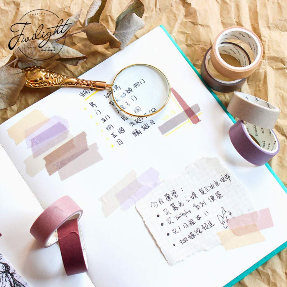 YUBBAEX Washi Tape Pastelowa taśma do scrapbookingu do bullet journal, DIY, rękodzieło, pakowania prezentów, scrapbookingu (Morandi 15 mm szerokości)