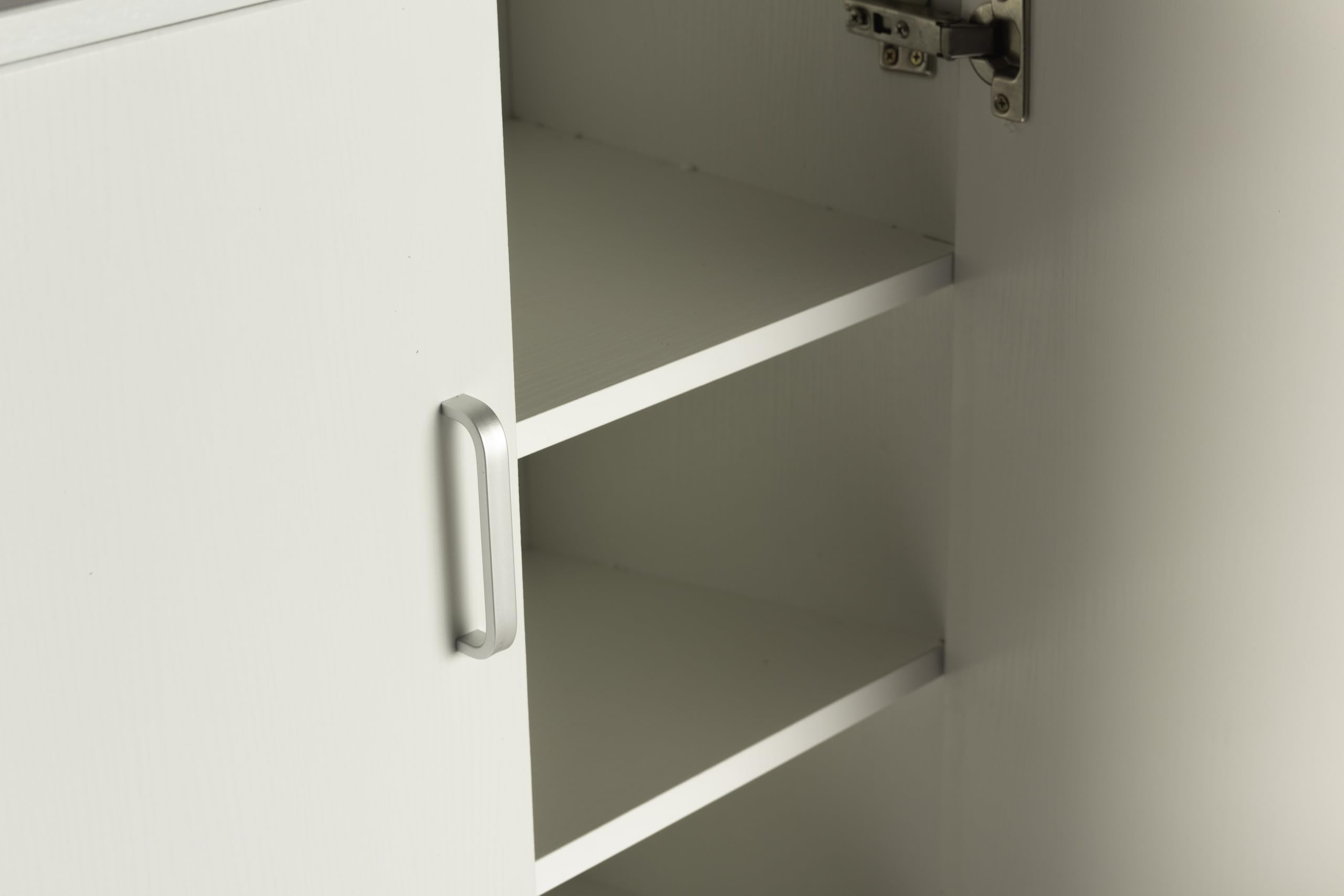 DUPI Mueble Zapatero Librería de Dos Puertas, Madera, Zapatero Puertas de Libro Mueble Auxiliar, Medidas: 60cms Ancho, 32.5cms Profundo, 124cms Alto (Blanco)