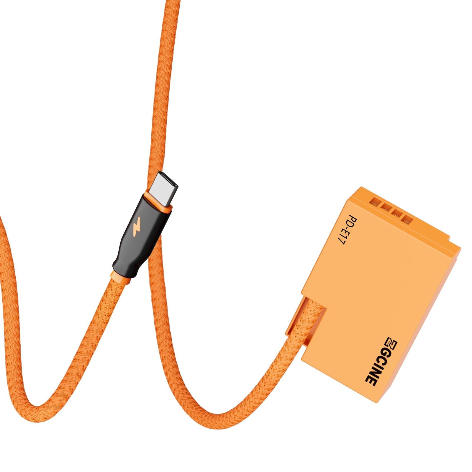 ZGCINE PD-LPE17 Câble Fausse Batterie USB-C PD pour LPE17-60cm, Sans Pop-Up (Entrée 9V-12V) | Compatible avec EOS RP R50 R10 M3 M5 M10 M50 M100 M6 Mark II Rebel T6i T6s T7i SL2